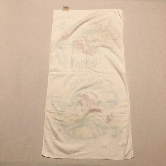 Vintage Disney Little Mermaid Towel Franco Cotton 43.5  x 22 Inch Taiwan - Picture 9 of 16